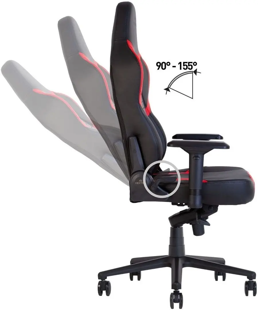 Scaun gaming Nowy Styl Hexter XR R4D MPD MB70 01 (Black/Red)