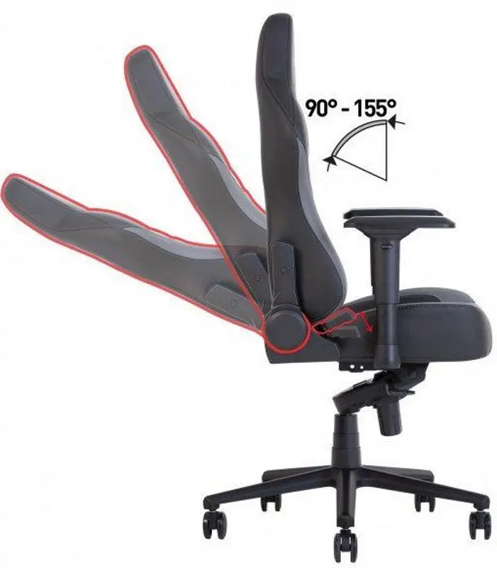 Кресло геймерское NowyStyl Hexter XL R4D MPD MB70 Eco/01 (Black/Grey)