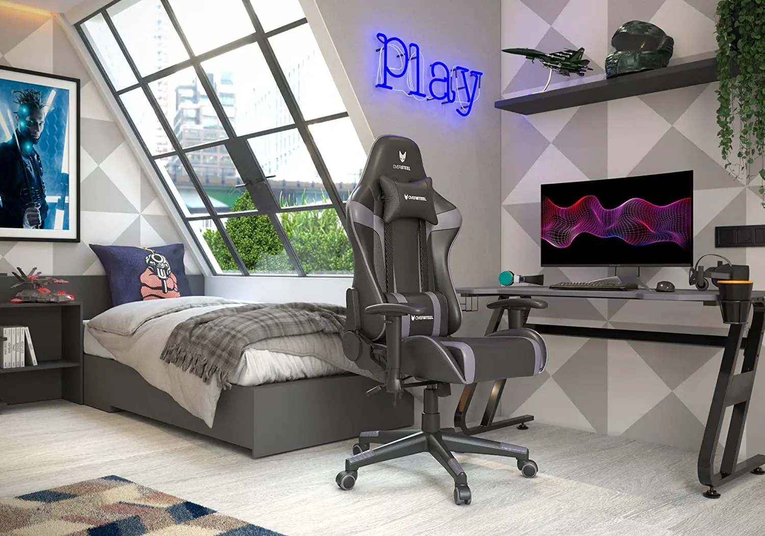 Fotoliu gaming Oversteel Ultimet (Black/Gray)