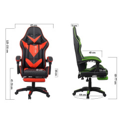 Игровое кресло Prestige Chairs OFF 299 (Black/Green) Thumb