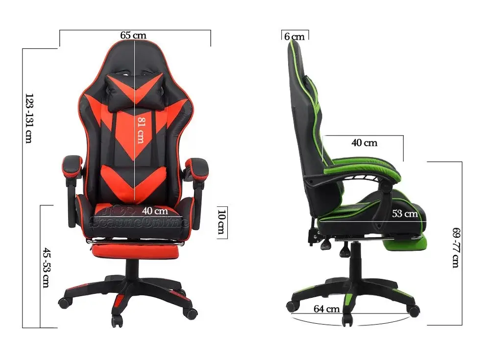 Игровое кресло Prestige Chairs OFF 299 (Black/Green) - 10