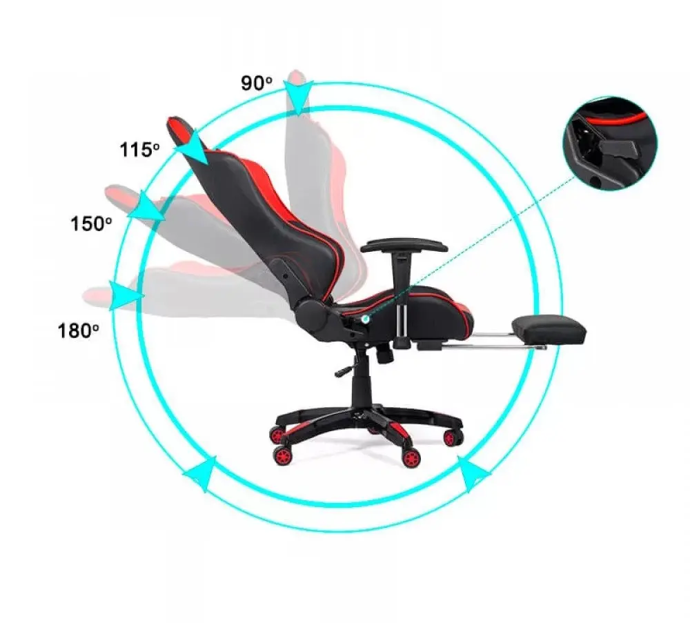Игровое кресло Prestige Chairs OFF 306 (Black/Red) - 6