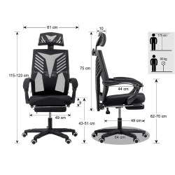 Игровое кресло Prestige Chairs OFF 427 (Black) Thumb