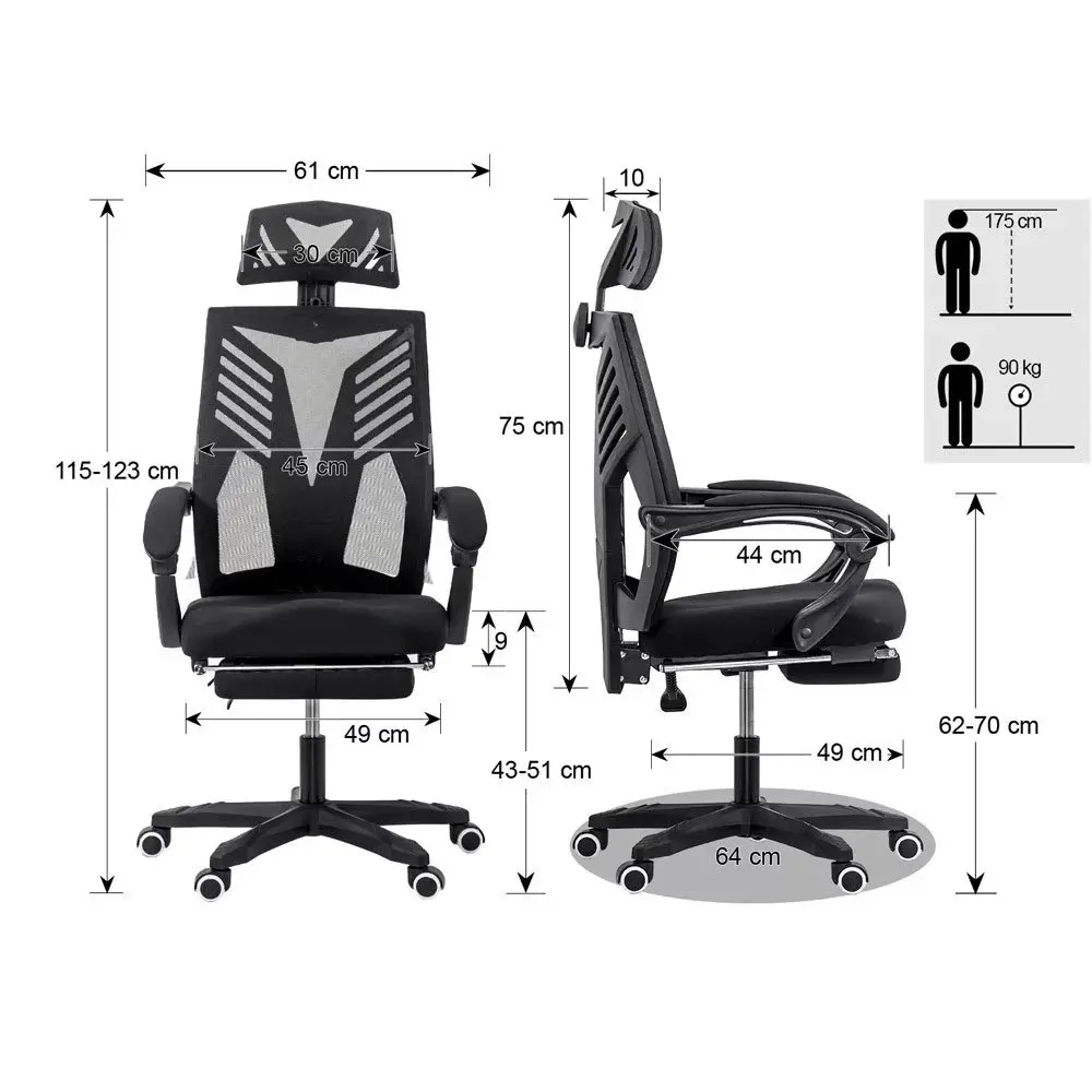 Игровое кресло Prestige Chairs OFF 427 (Black) - 8