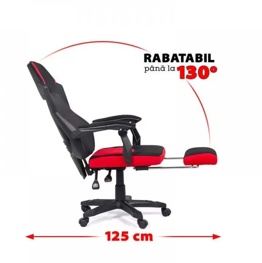 Fotoliu gaming Prestige Chairs OFF3041 (Black/Red) - 9