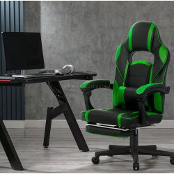 Fotoliu gaming Prestige Chairs OFF 302 (Black/Green)