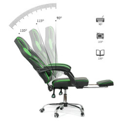 Кресло геймерское Prestige Chairs OFF 302 (Black/Green) Thumb