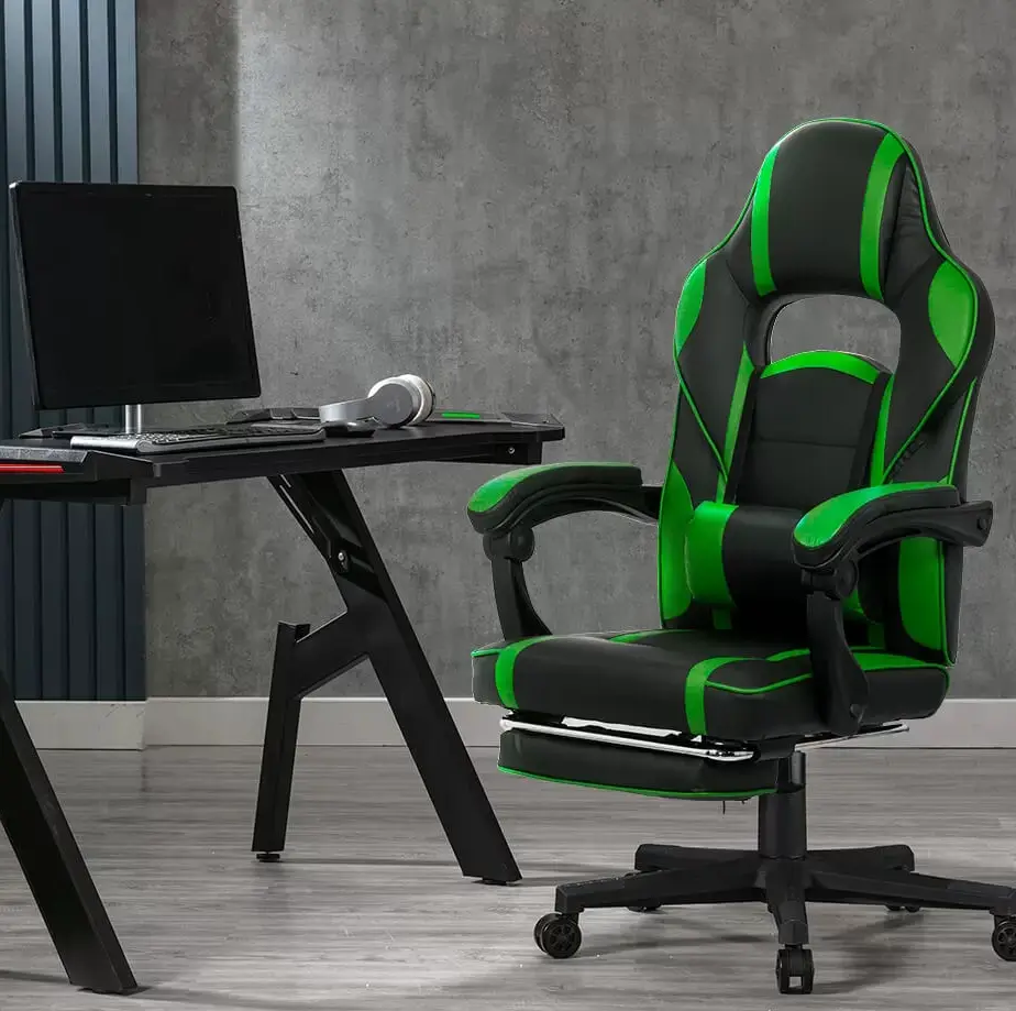 Кресло геймерское Prestige Chairs OFF 302 (Black/Green)