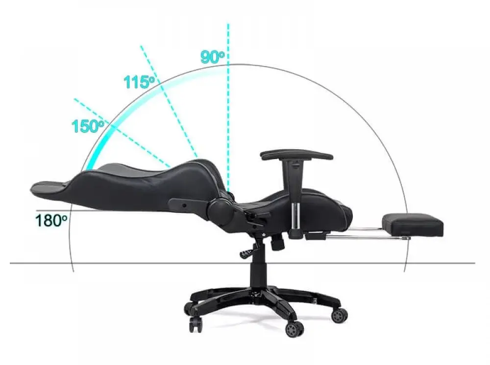 Fotoliu gaming  Prestige Chairs OFF 306 (Black/Blue) - 3