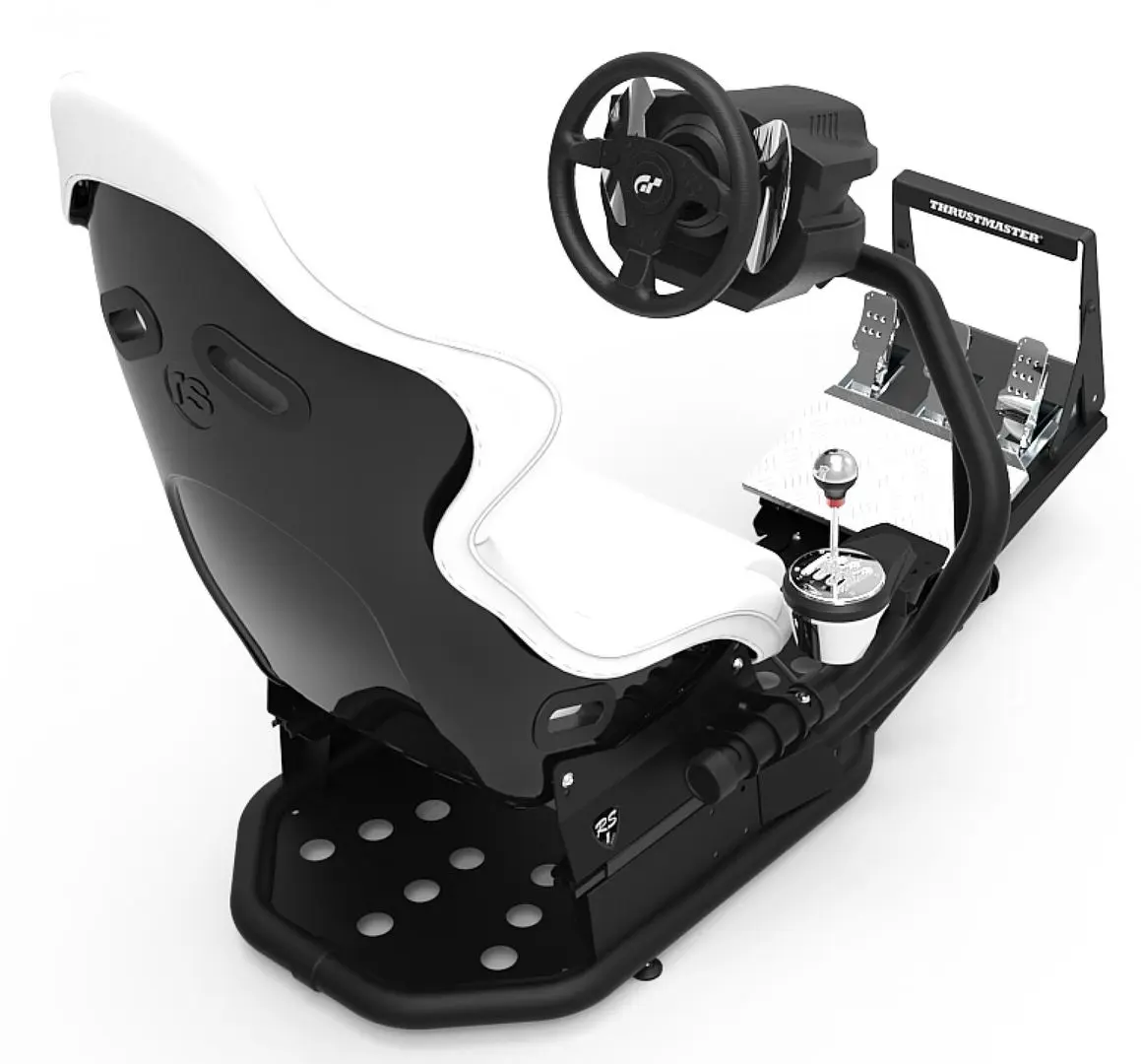 Fotoliu pentru jocuri RSeat RS1 (White/Black)