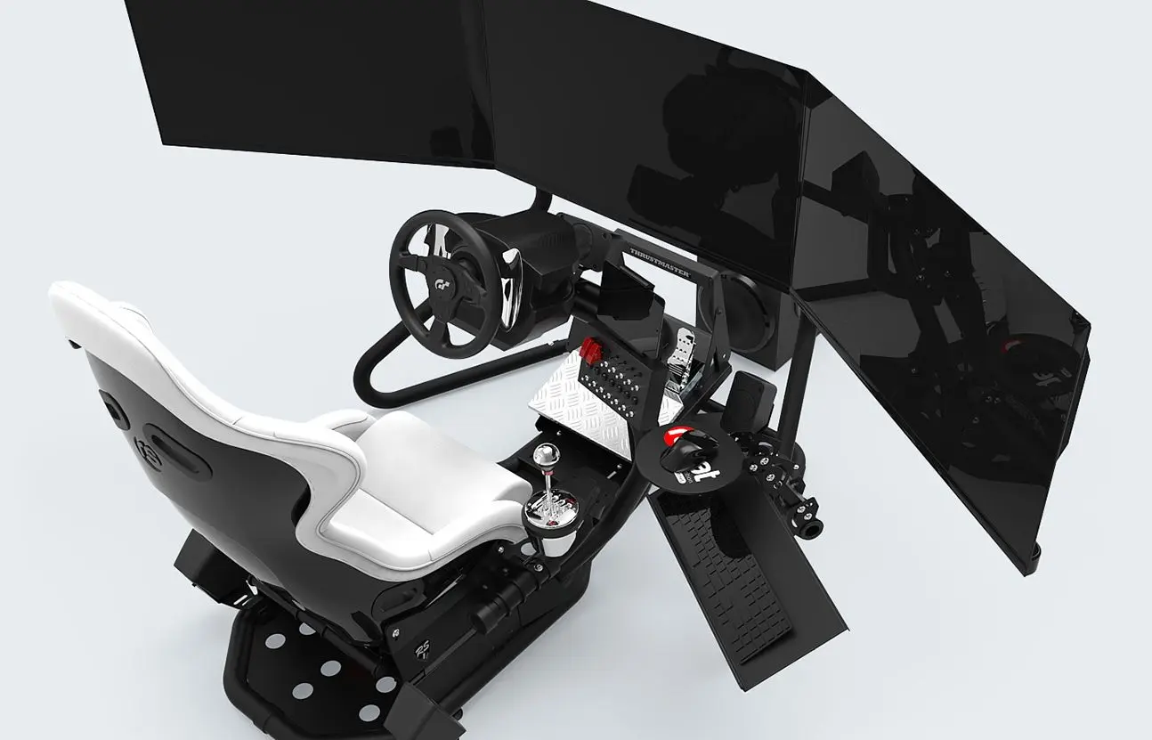 Fotoliu pentru jocuri RSeat RS1 (White/Black)