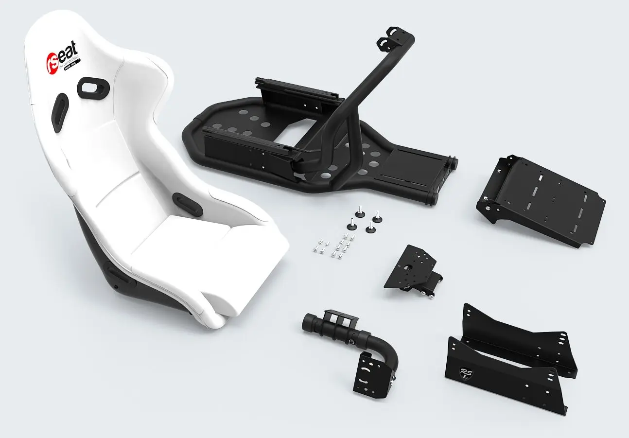 Fotoliu pentru jocuri RSeat RS1 (White/Black)