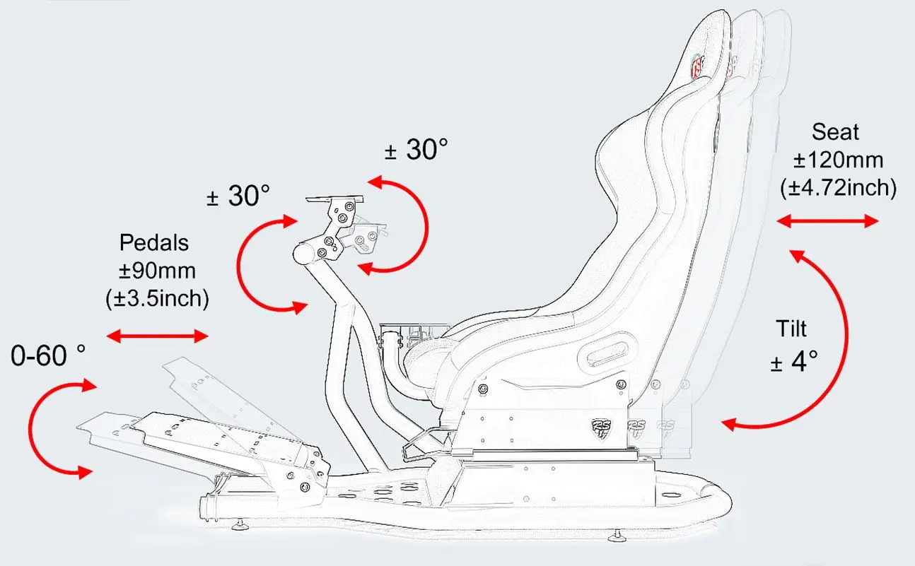 Fotoliu pentru jocuri RSeat RS1 (White/Black)