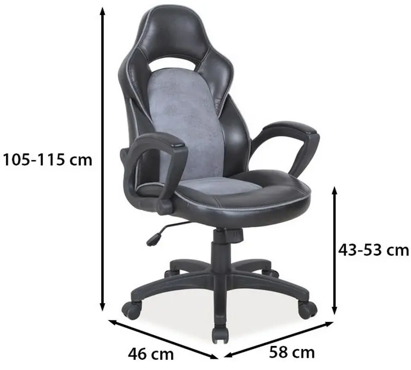 Геймерское кресло Signal Q-115 (Black/Grey) - 3