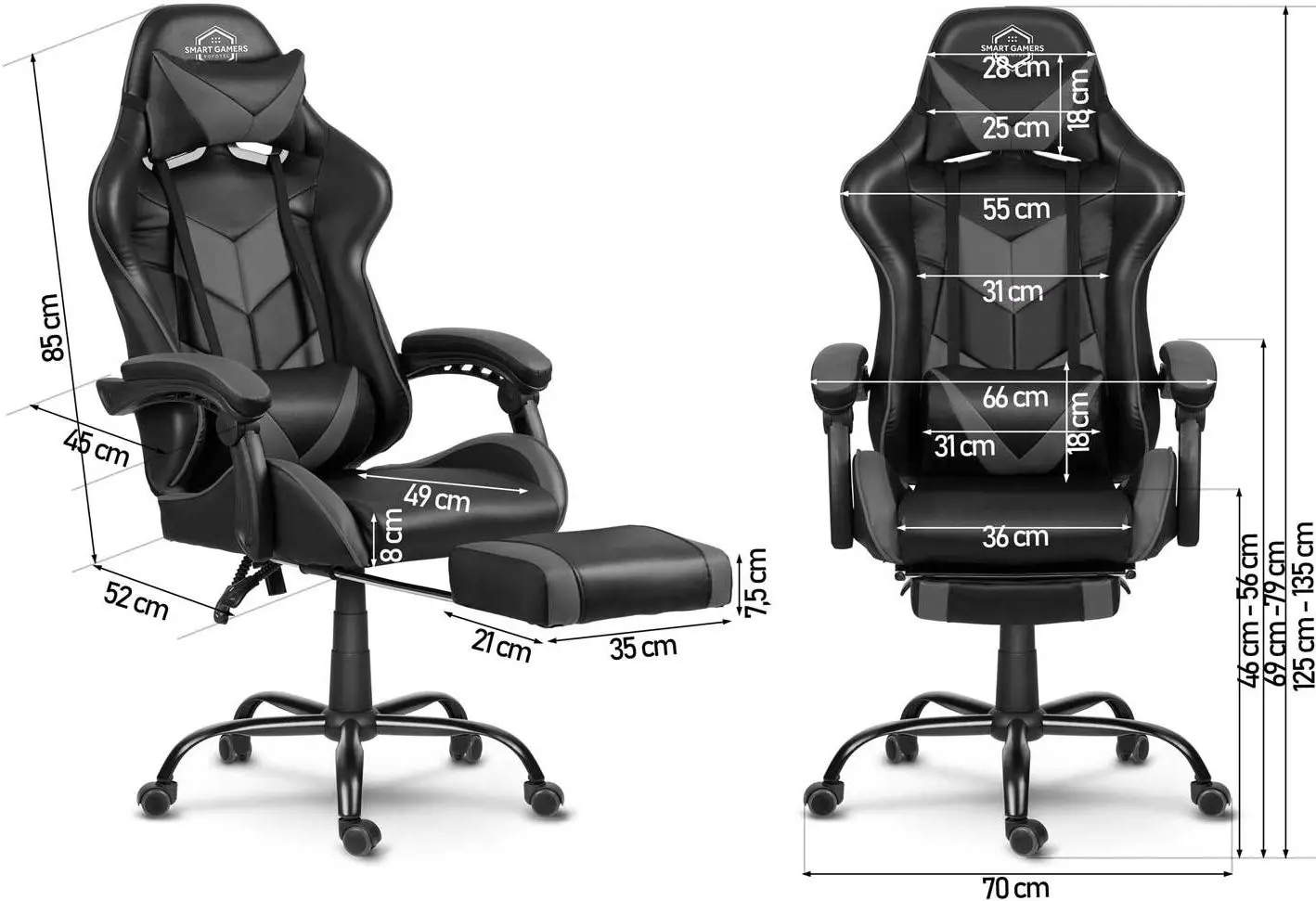 Fotoliu gaming Sofotel Cerber (Black/Gray)