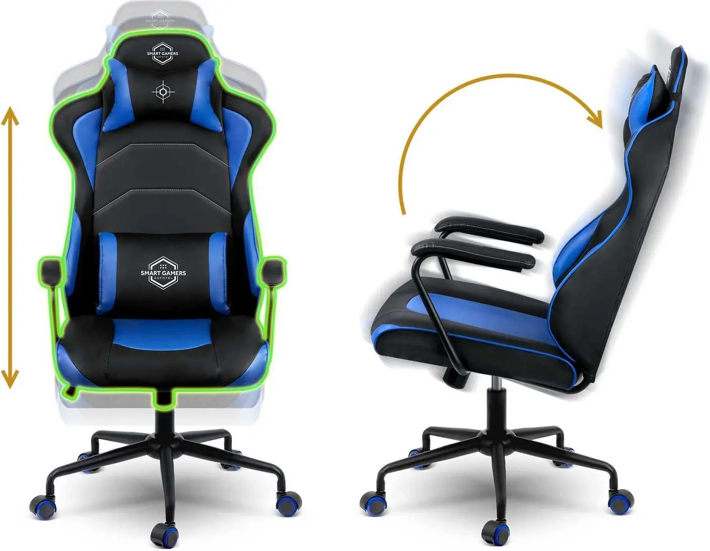 Fotoliu gaming Sofotel Yasuo (Black/Blue)