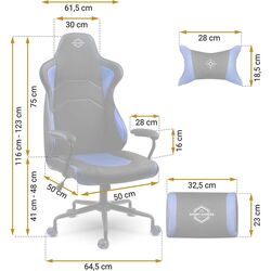 Fotoliu gaming Sofotel Yasuo (Black/Blue) Thumb