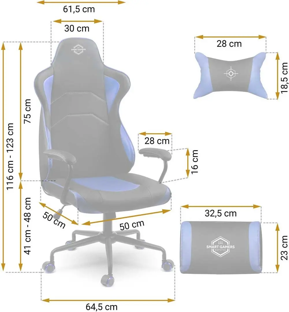 Fotoliu gaming Sofotel Yasuo (Black/Blue)