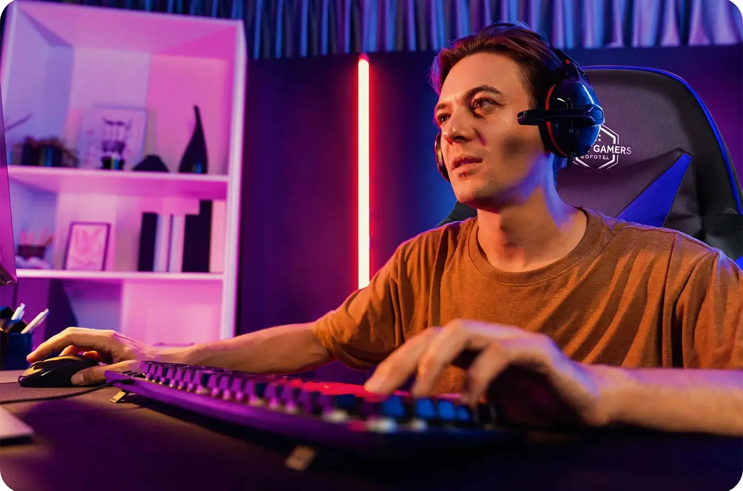 Игровое кресло Sofotel Draknor 242402 (Black/Blue) - 11