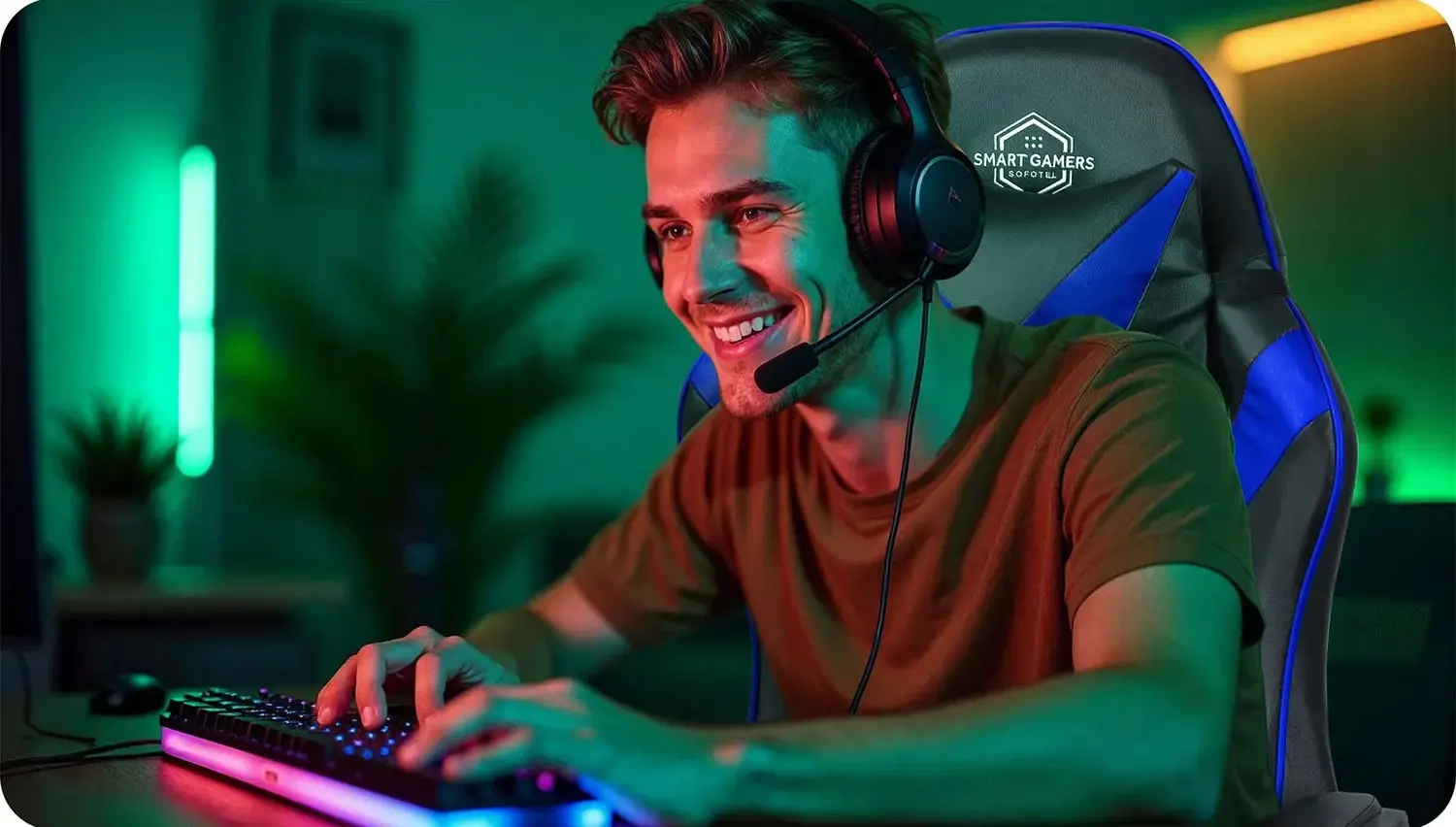 Игровое кресло Sofotel Draknor 242402 (Black/Blue) - 8