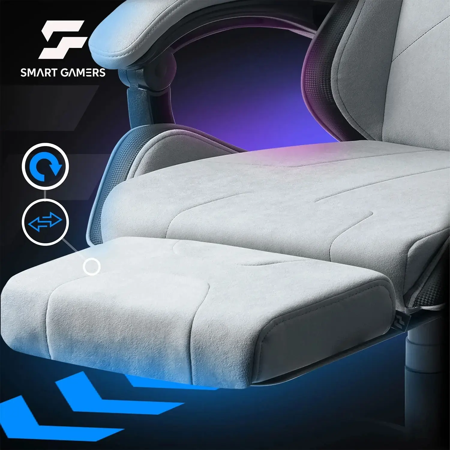 Fotoliu gaming Sofotel Lokar 242601 (Light Grey/Black) - 14