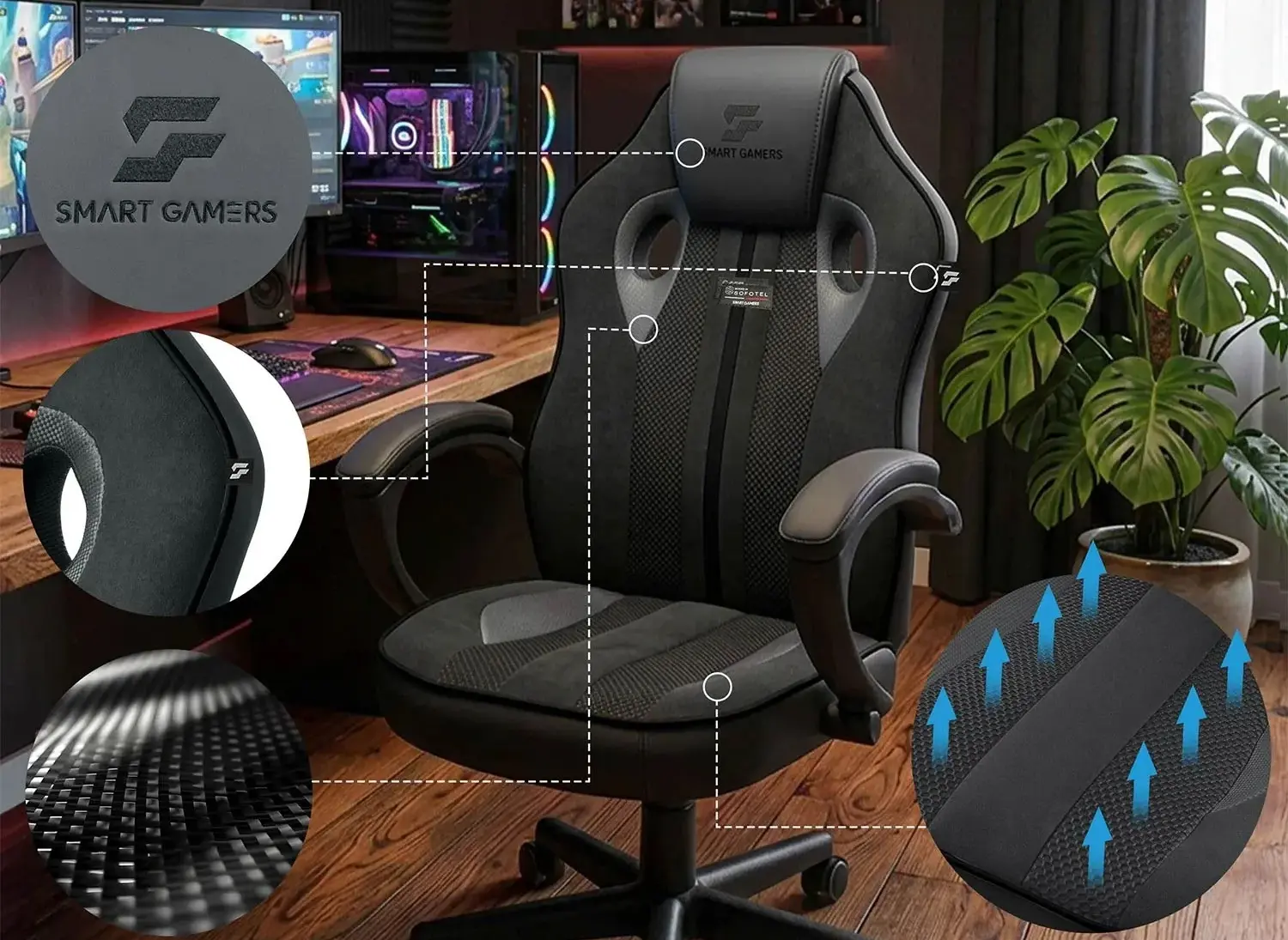 Fotoliu gaming Sofotel Master 242700 (Black) - 13