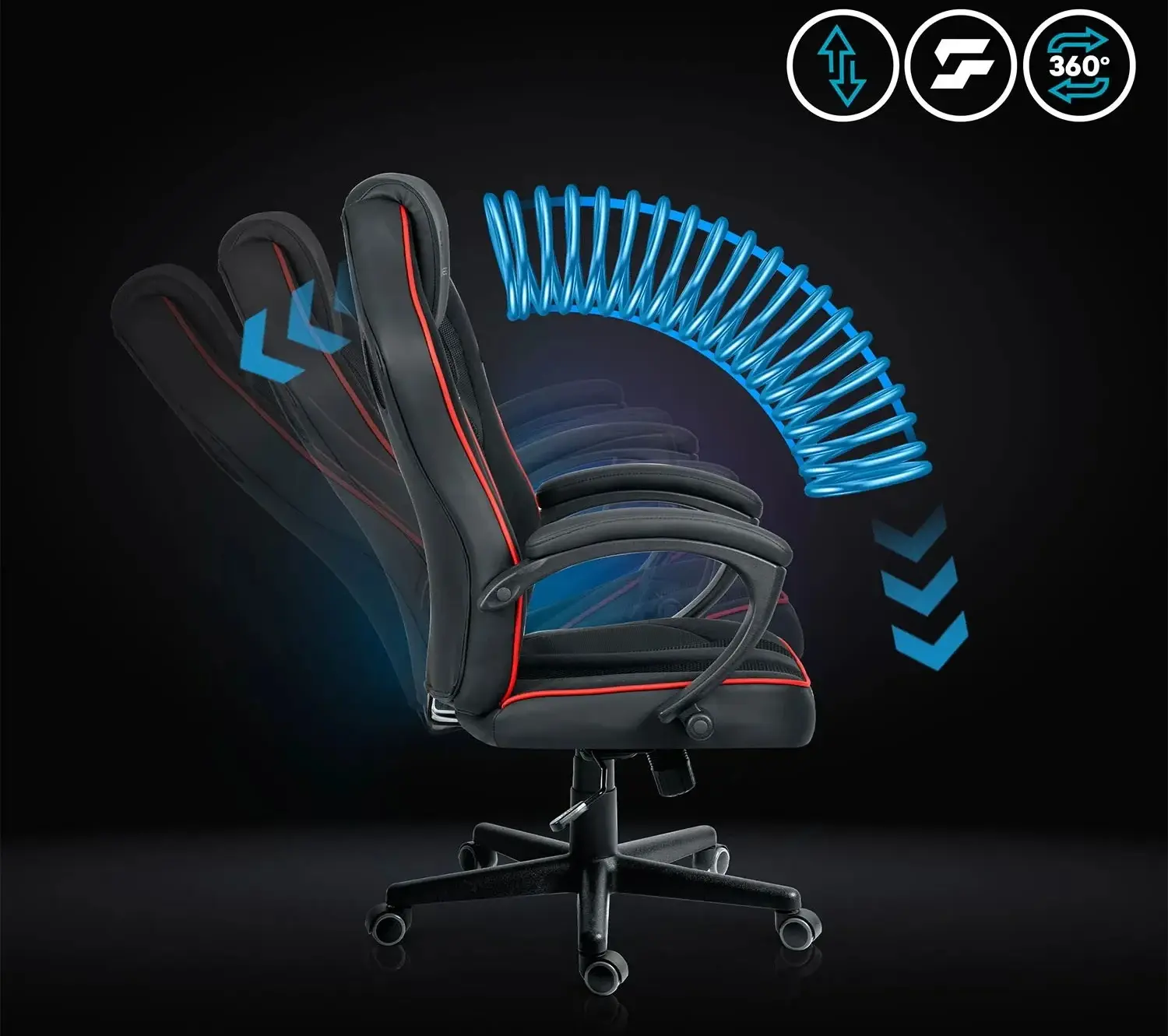 Игровое кресло Sofotel Master 242701 (Black/Red) - 8