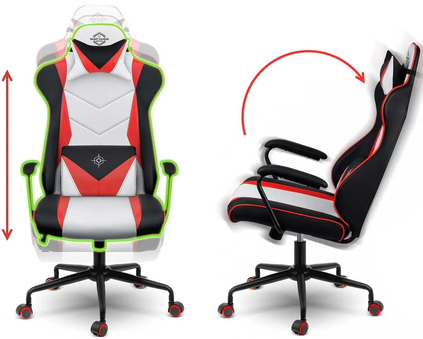 Игровое кресло Sofotel Miss Fortune 2593 (Black/White/Red)