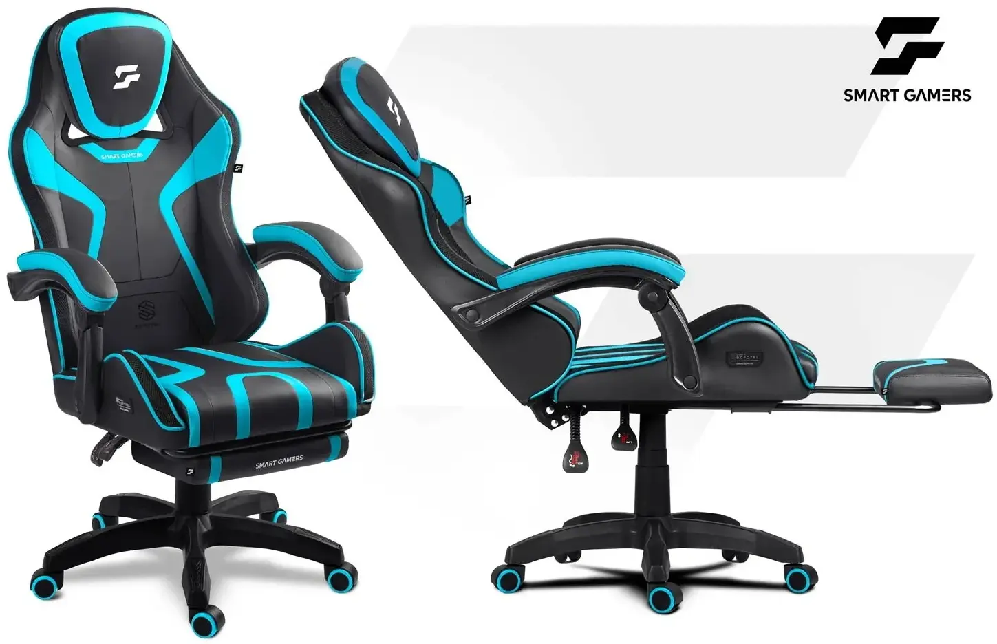 Fotoliu gming Sofotel Specter 242902 (Black/Light Blue) - 4