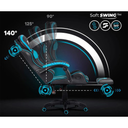 Fotoliu gming Sofotel Specter 242902 (Black/Light Blue) Thumb