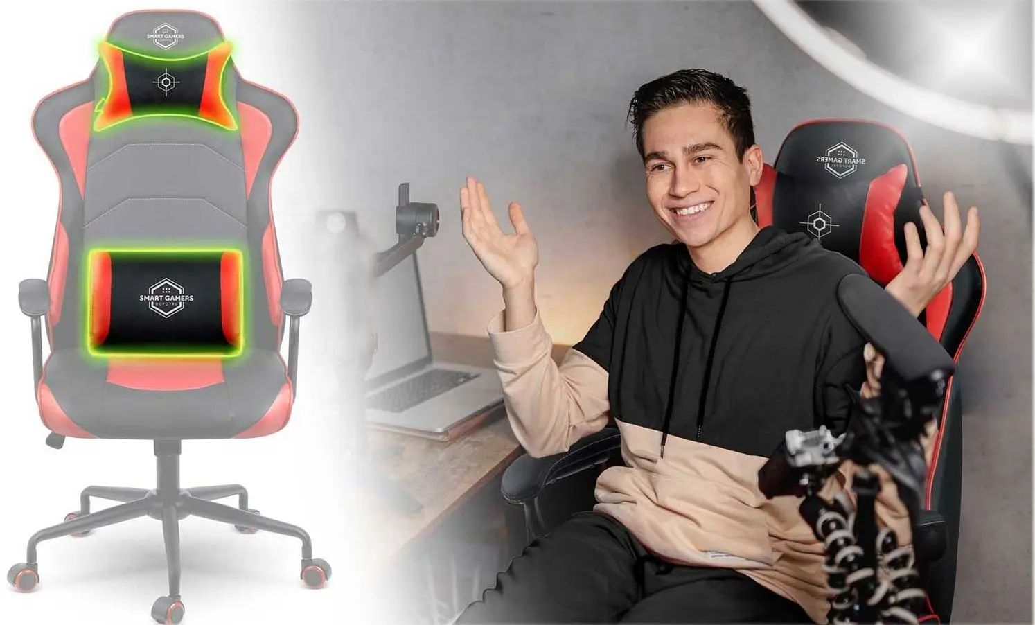 Кресло геймерское Sofotel Katarina (Black/Red)