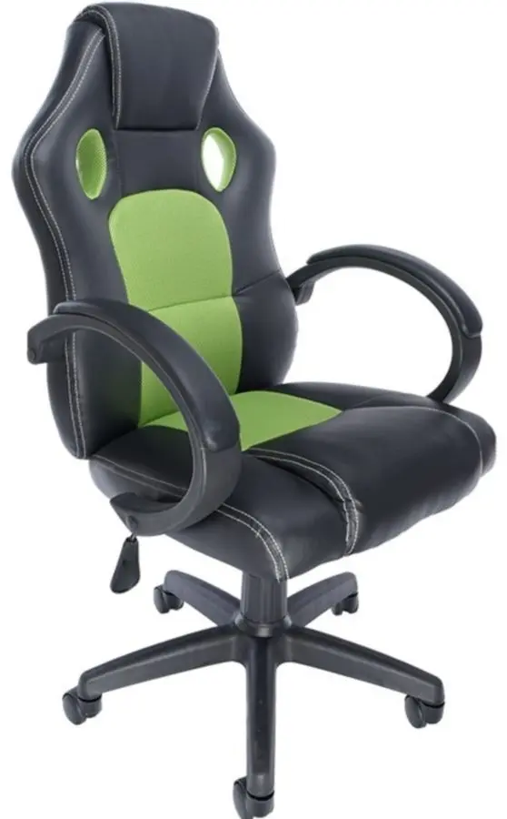 Кресло геймерское Spacer Spch-Champ-Grn (Black/Green)