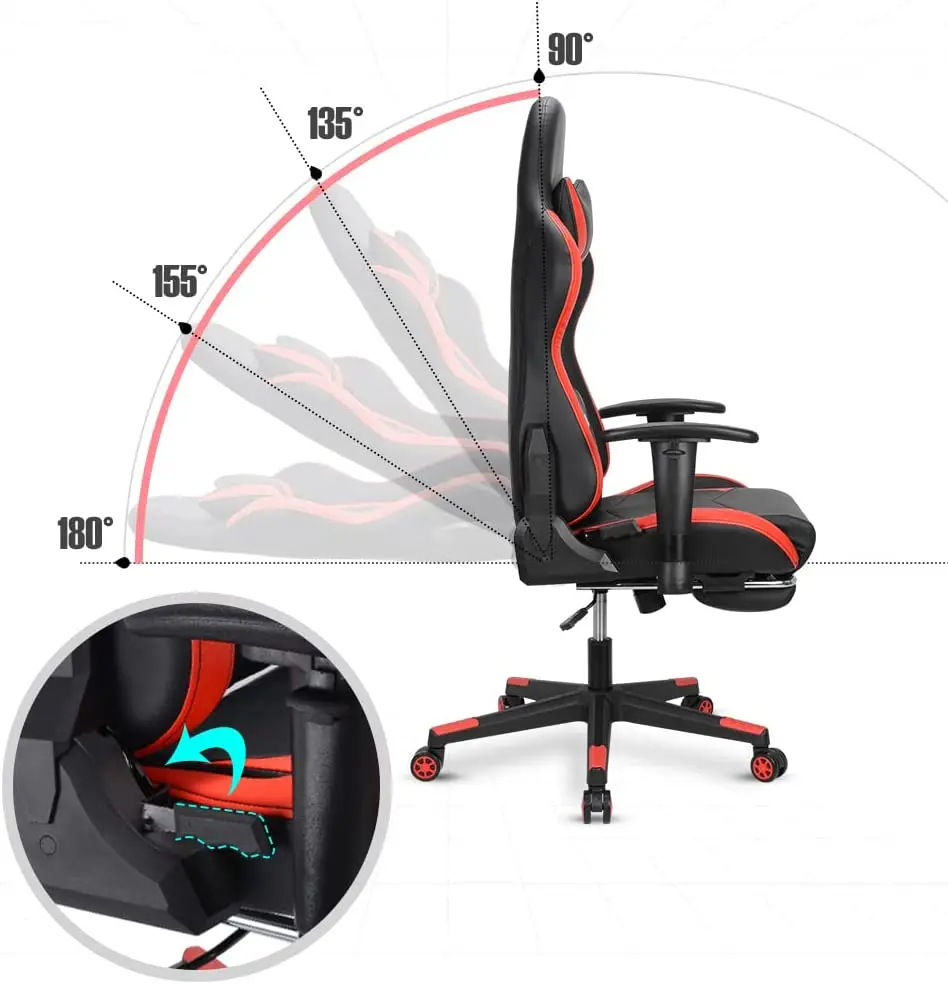 Игровое кресло SpecStandard ADC BGY-04EU (Black/Red)