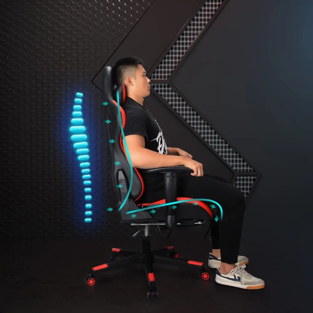 Игровое кресло SpecStandard ADC BGY-04EU (Black/Red)