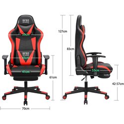 Игровое кресло SpecStandard ADC BGY-04EU (Black/Red) Thumb