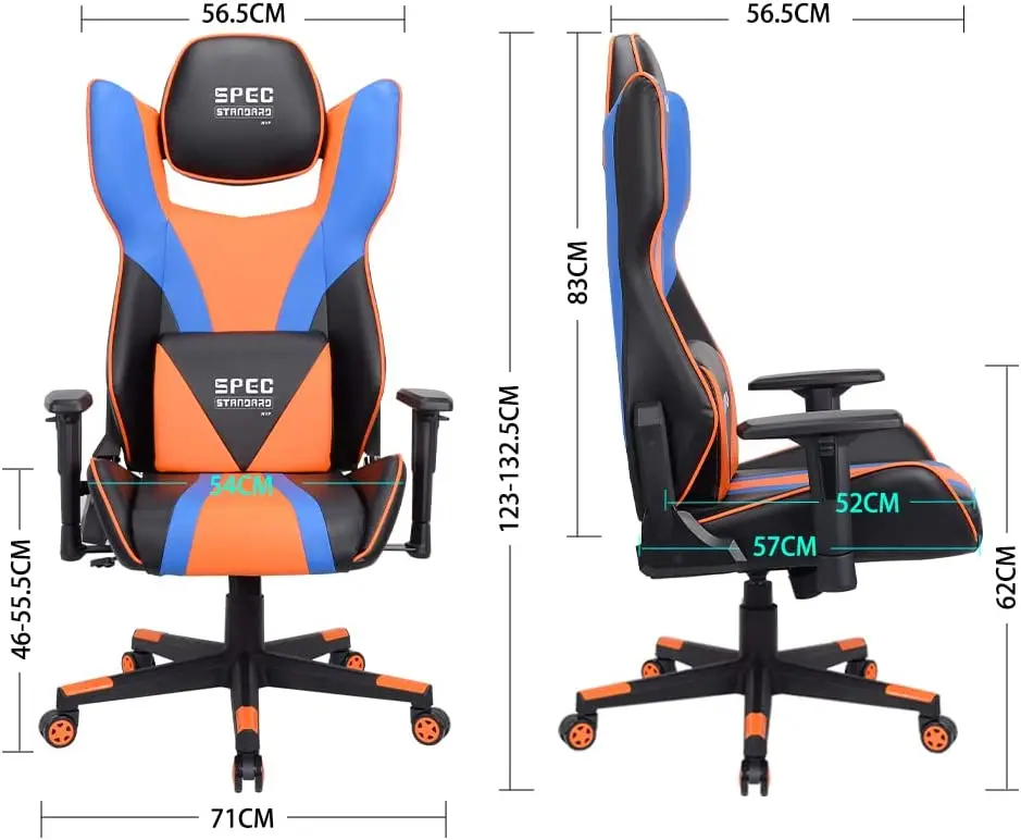 Игровое кресло SpecStandard ‎MVP BGY-10EU (Black/Orange/Blue)