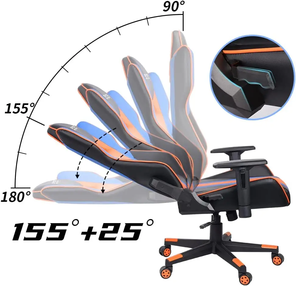 Игровое кресло SpecStandard ‎MVP BGY-10EU (Black/Orange/Blue)