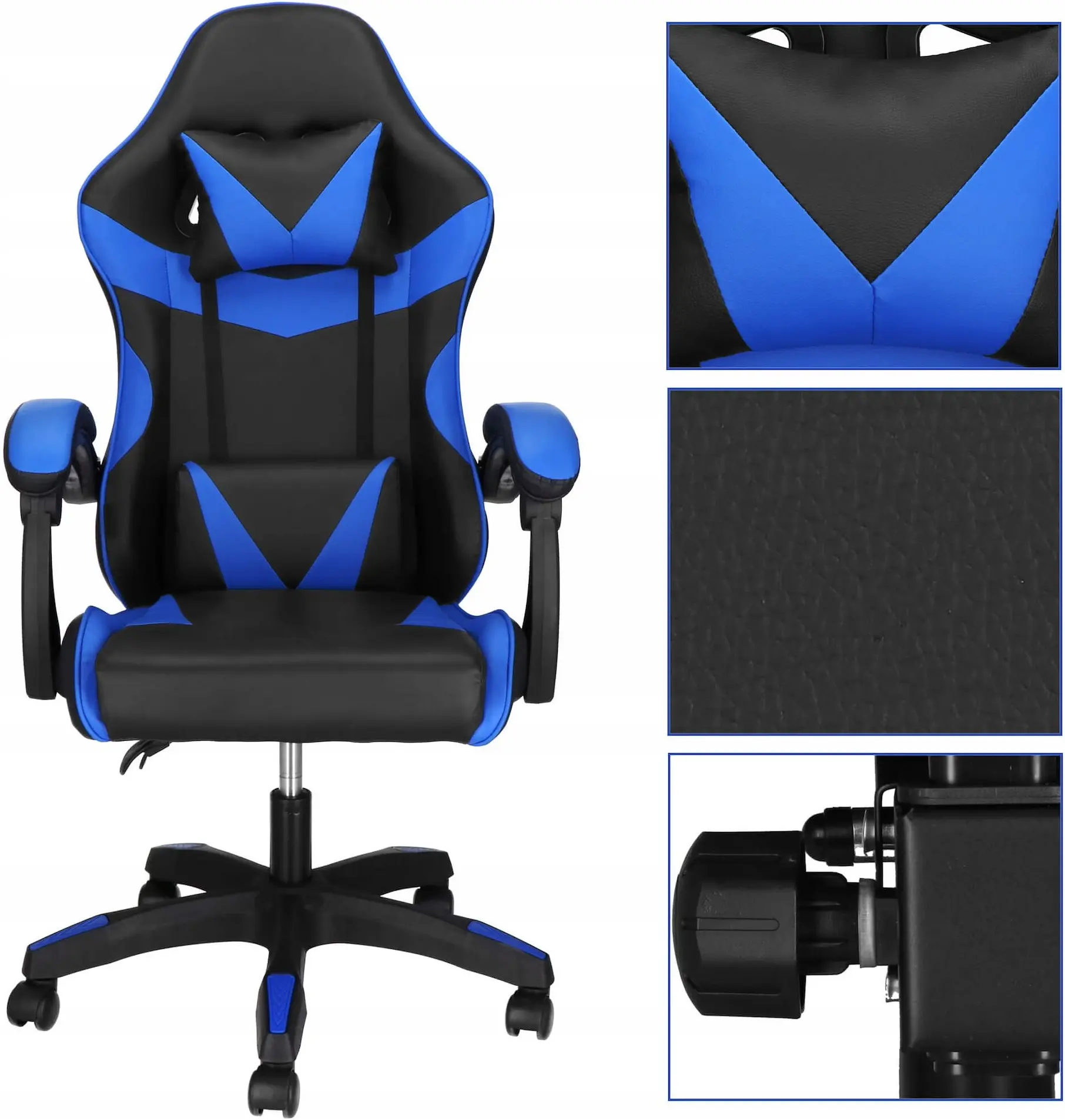 Игровое кресло Springos HF0019 (Black/Blue) - 2