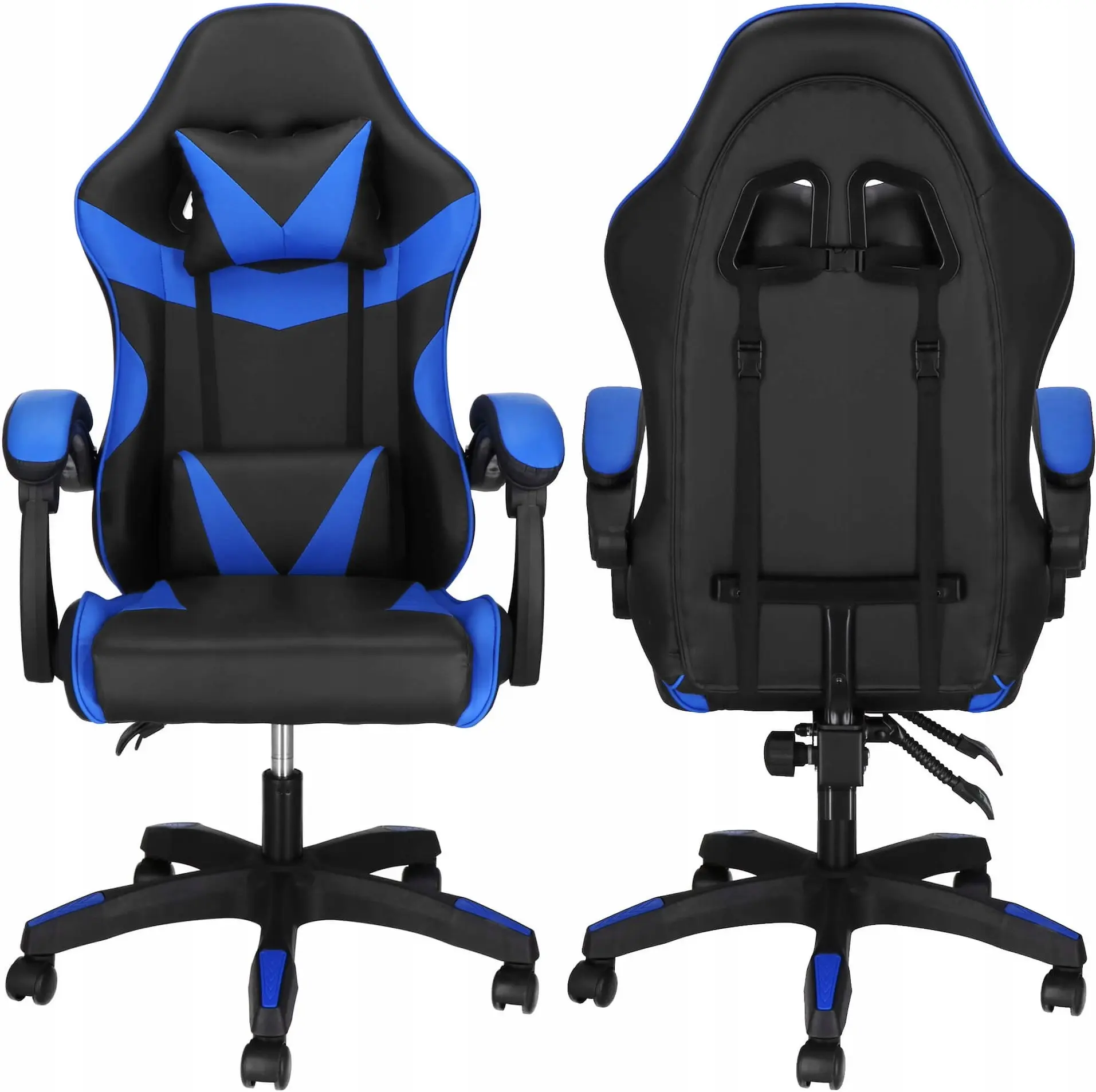 Игровое кресло Springos HF0019 (Black/Blue) - 3