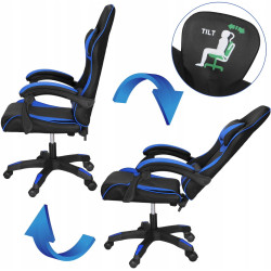 Игровое кресло Springos HF0019 (Black/Blue) Thumb