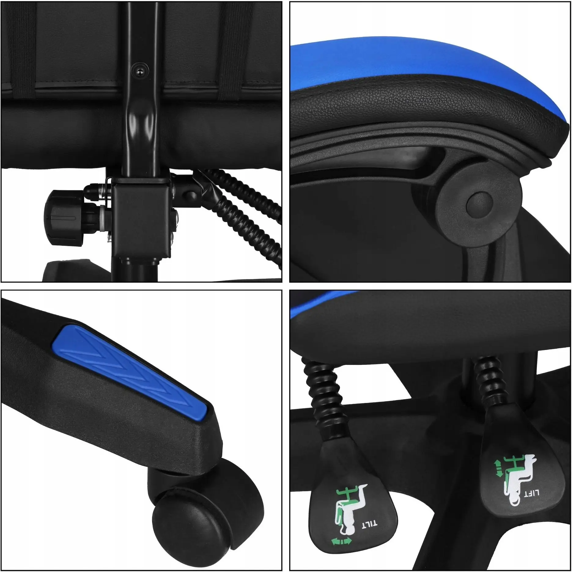 Игровое кресло Springos HF0019 (Black/Blue) - 5