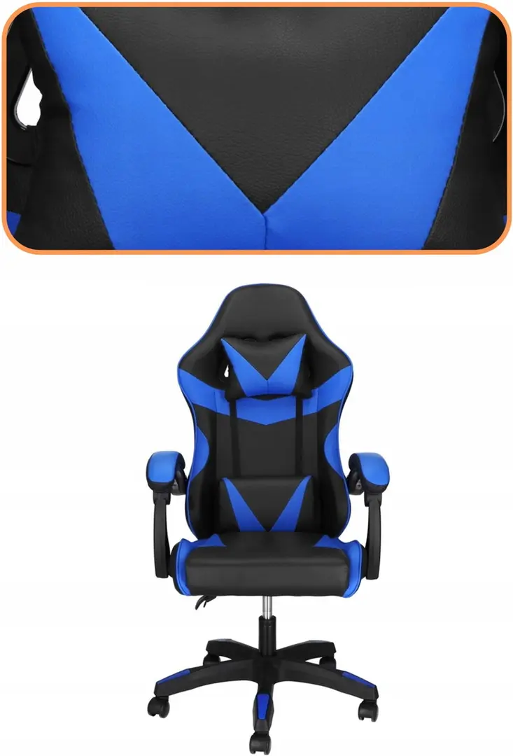 Игровое кресло Springos HF0019 (Black/Blue)
