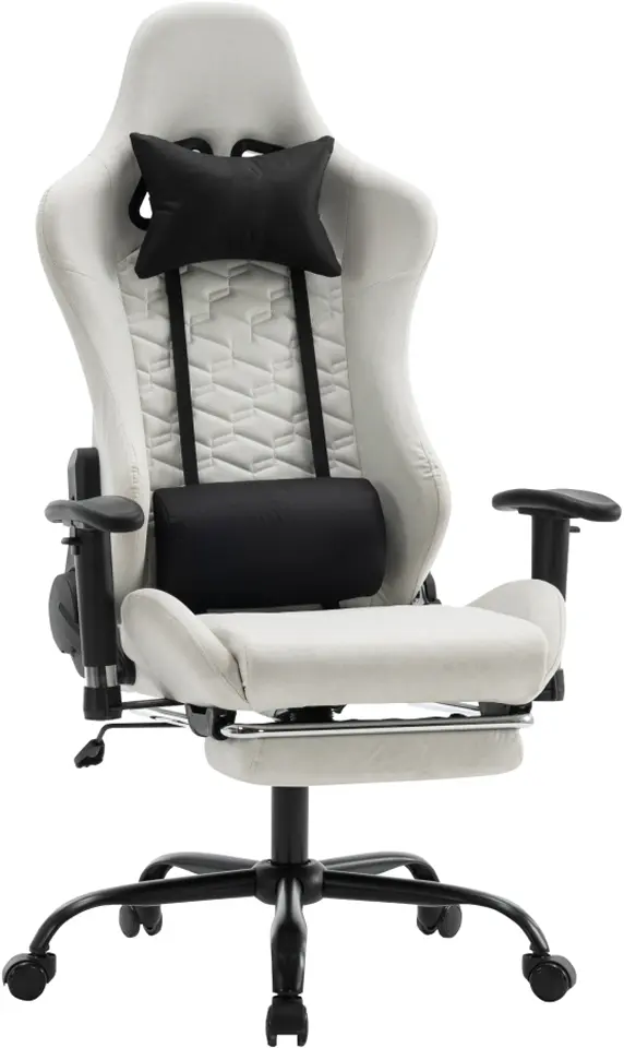 Fotoliu gaming Tempo Kondela Papibas (White/Black)