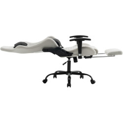 Fotoliu gaming Tempo Kondela Papibas (White/Black) Thumb