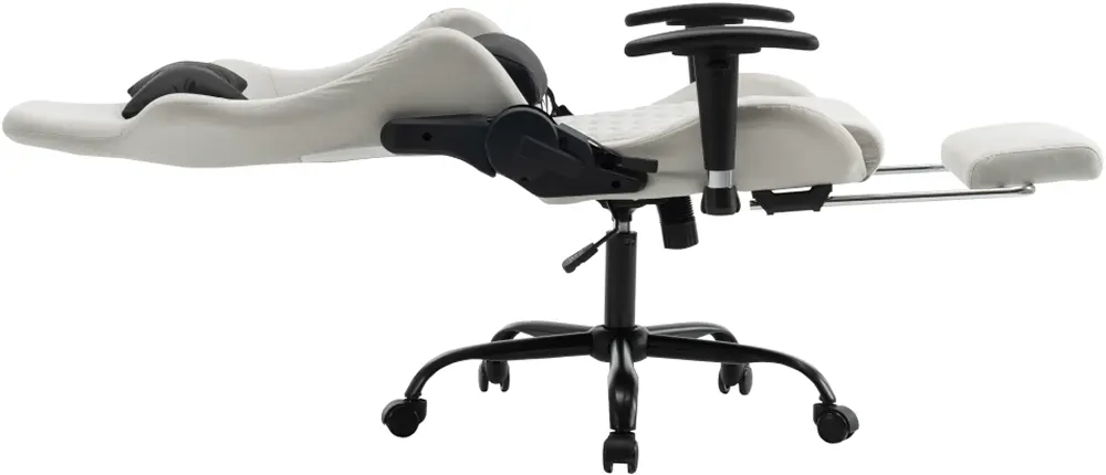 Fotoliu gaming Tempo Kondela Papibas (White/Black)