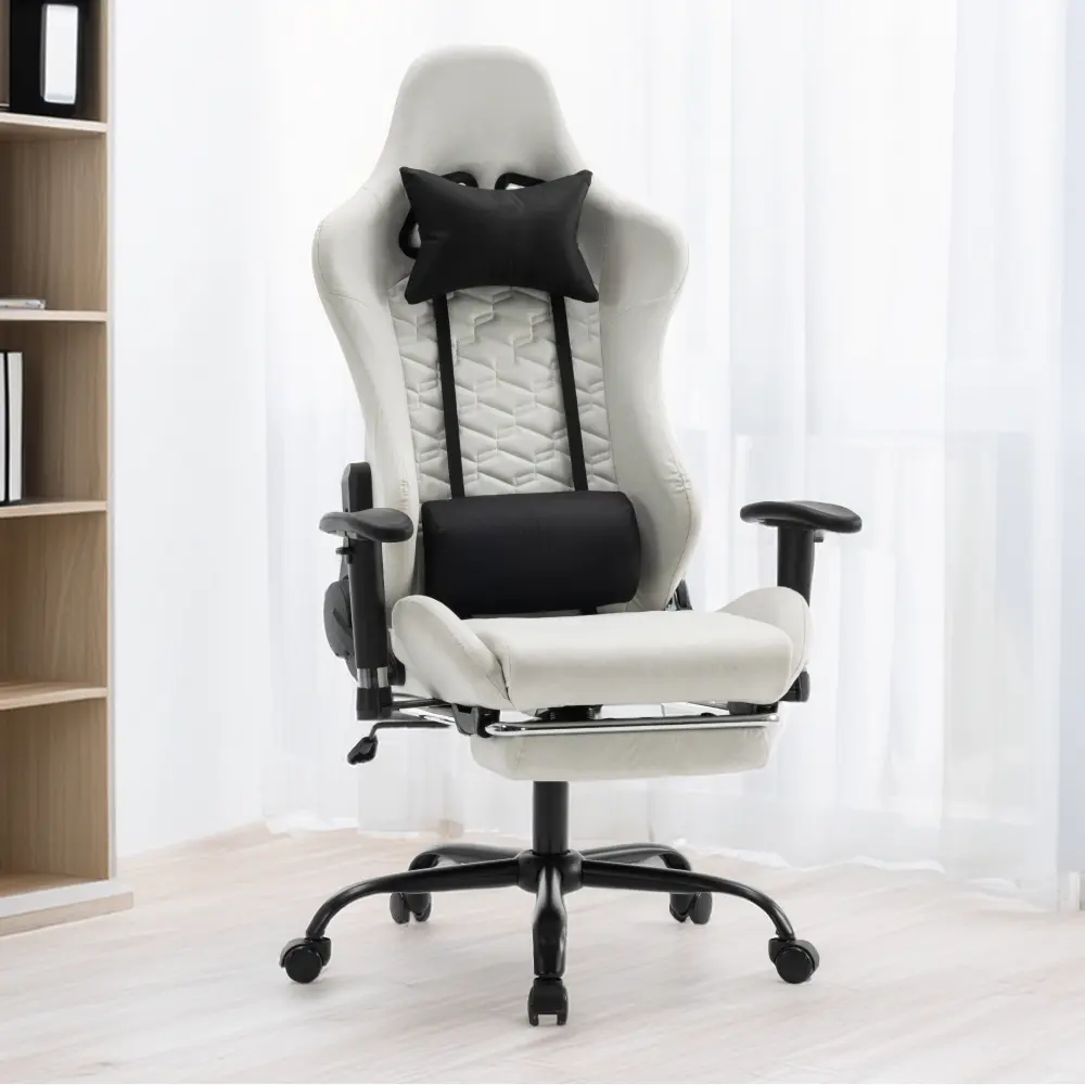 Fotoliu gaming Tempo Kondela Papibas (White/Black)
