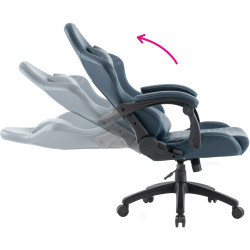 Fotoliu gaming Tempo Kondela Samie (Blue/Black) Thumb