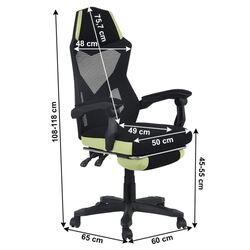 Кресло геймерское Tempo Kondela Jorik (Black/Verde) Thumb