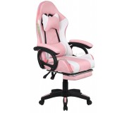 Fotoliu gaming Tempo Kondela Jovela (Pink/White)