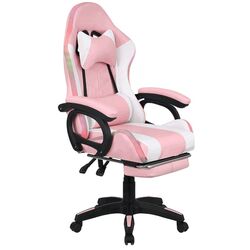 Fotoliu gaming Tempo Kondela Jovela (Pink/White)